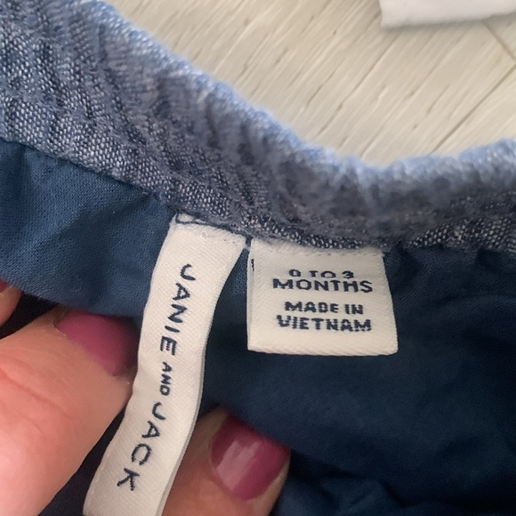 Janie and Jack matching set button down shirt and chambray pants lined size‎ 0/3 - Picture 7 of 9